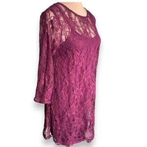 FOREVER 21 burgundy lace dress size S NWT